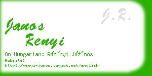 janos renyi business card